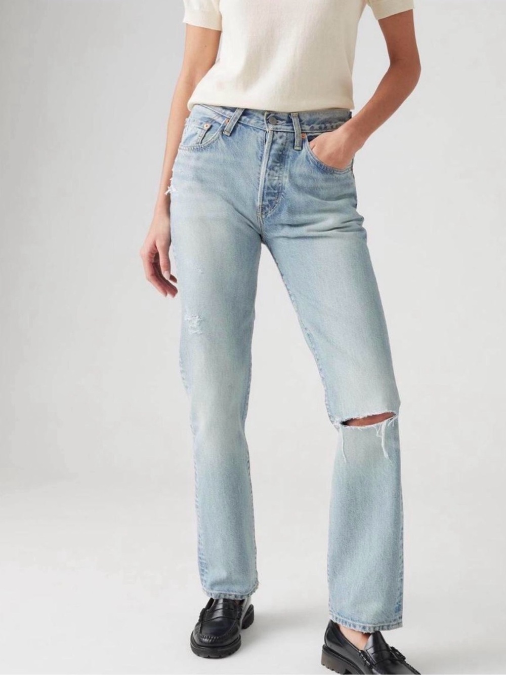 Levi's 501 Originals “Needed News” Straight-Leg Jeans 26 x 32